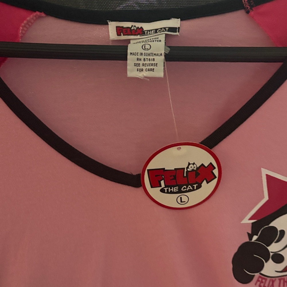 Pink Felix the Cat Sleep Shirt - Picture 2 of 3